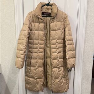 Andrew Marc Women's Zip Front Pillow Collar Puffer Trench Jacket